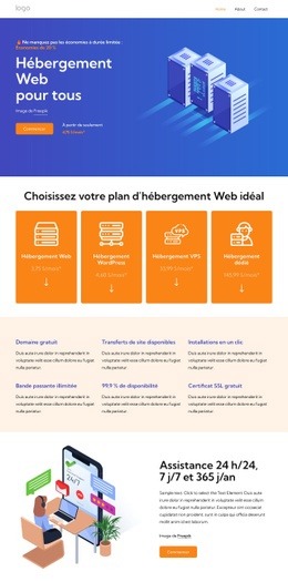 Services D'Hébergement Web - HTML Creator