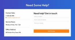 Contact Sales - Free Homepage Design