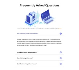 Web hosting faq - Template by Nicepage