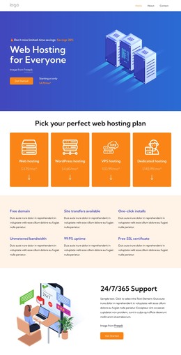 Web hosting services - Website Template by Nicepage