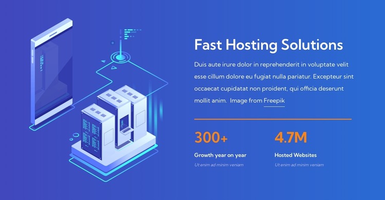 Fast hosting solutions HTML Template