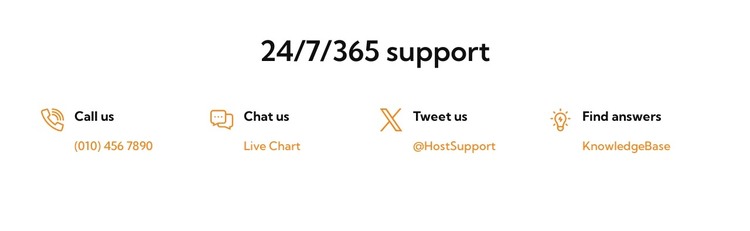 Our 24/7 support service HTML Template