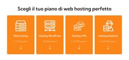 Piano Di Web Hosting Modello Di Griglia CSS