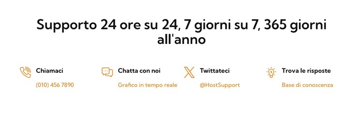 Il nostro servizio di supporto 24 ore su 24, 7 giorni su 7 Modello CSS