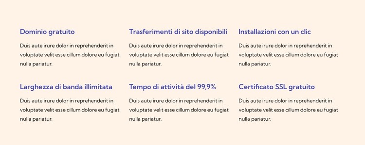 Servizi di hosting Modello CSS