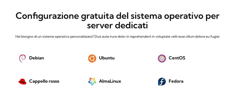 Configurazione gratuita del sistema operativo Modello CSS