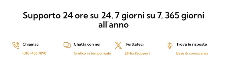 Il nostro servizio di supporto 24 ore su 24, 7 giorni su 7 Modello HTML