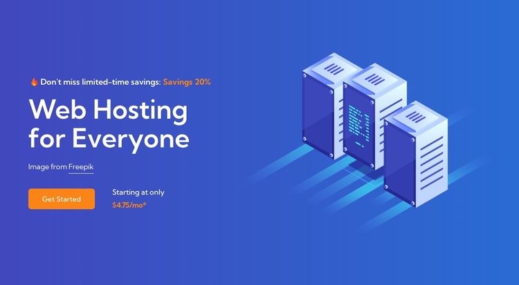 Web hosting for everyone Joomla Template