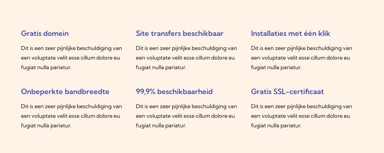 Hostingdiensten CSS-sjabloon