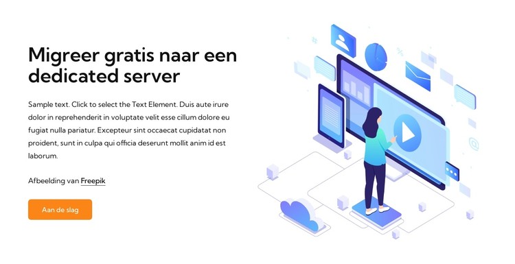 Toegewijde serverhosting CSS-sjabloon