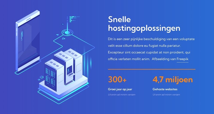 Snelle hostingoplossingen HTML-sjabloon