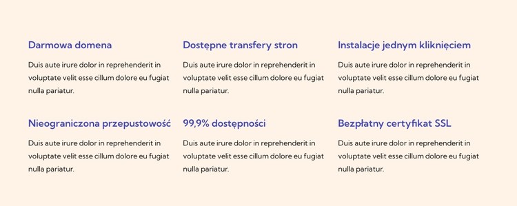 Usługi hostingowe Szablon CSS