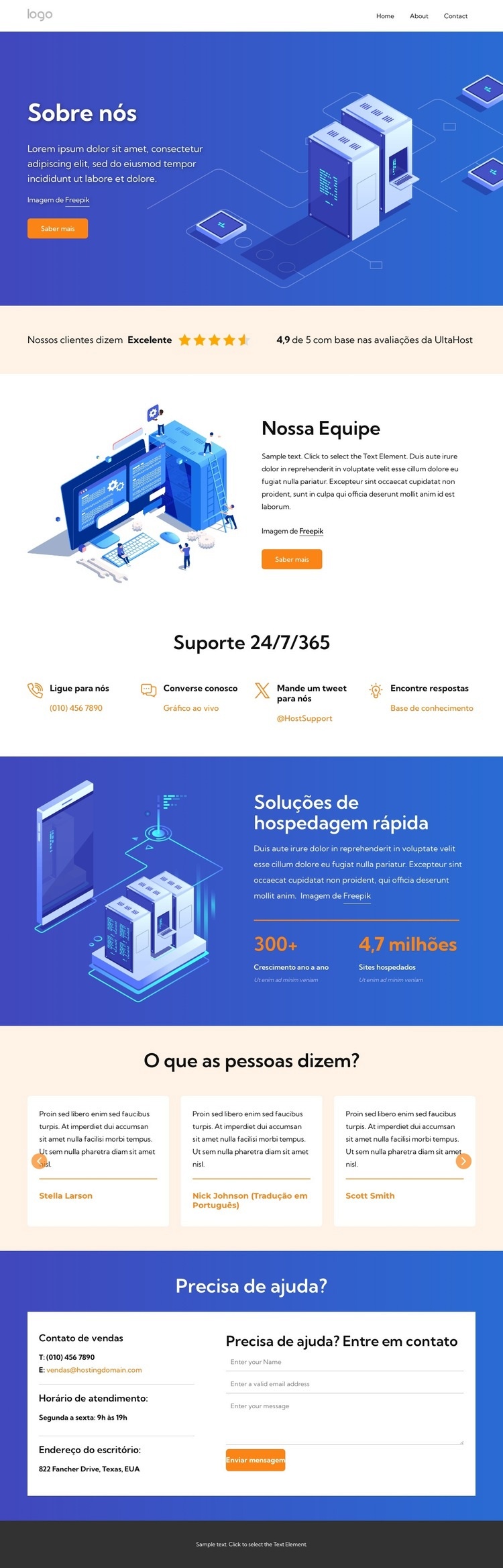 Nossas qualificações e certificações Maquete do site