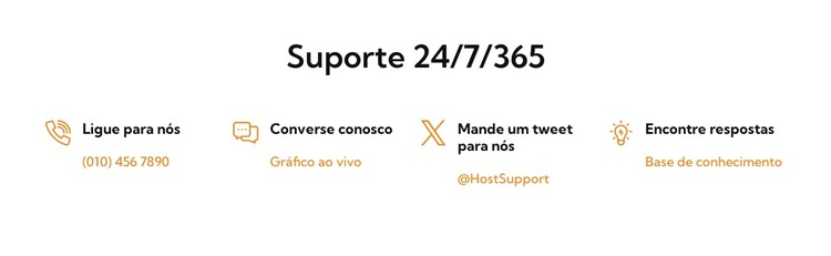 Nosso serviço de suporte 24 horas por dia, 7 dias por semana Template CSS