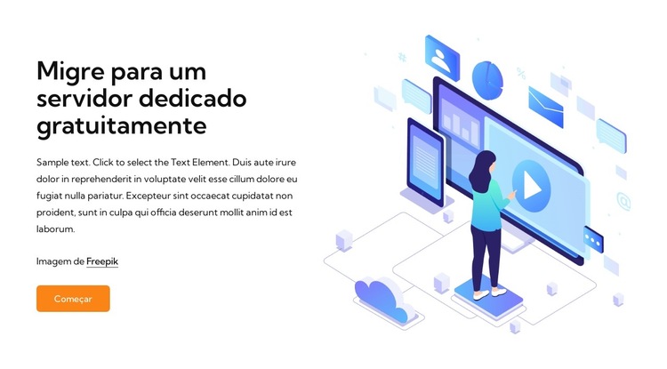 Hospedagem de servidor dedicado Modelo de site