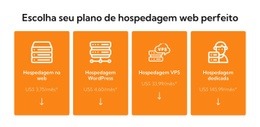 Plano De Hospedagem Web - Download Gratuito De Modelo De Uma Página