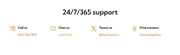 Our 24/7 support service Template