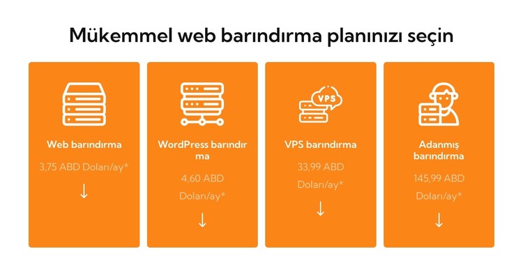 Web barındırma planı CSS Şablonu