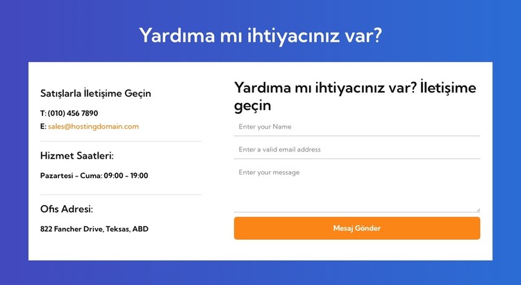 Satış ekibiyle iletişime geçin CSS Şablonu