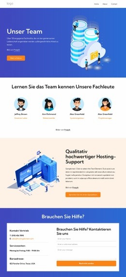 Mehrzweck-Website-Design Für Qualitativ Hochwertiger Hosting-Support