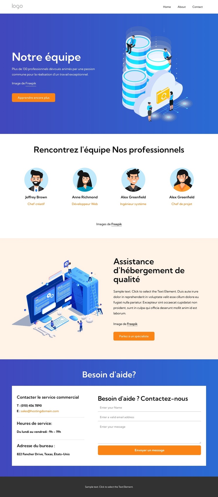 Support d'hébergement de qualité Thème WordPress