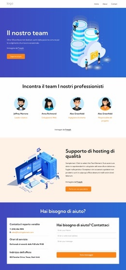 Progettazione Di Siti Web Multiuso Per Supporto Di Hosting Di Qualità