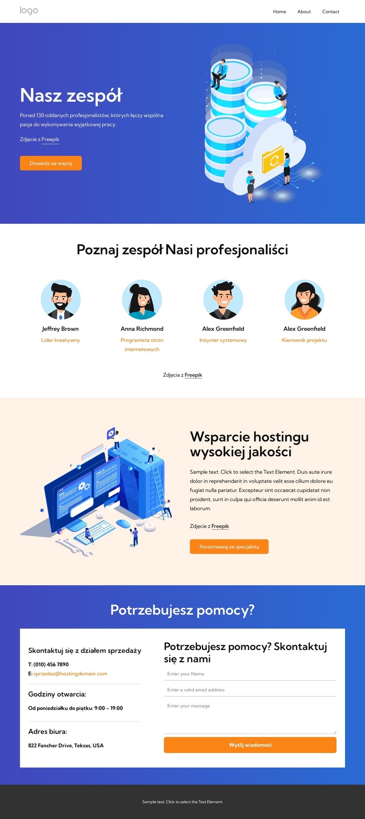 Wysokiej jakości wsparcie hostingowe Motyw WordPress