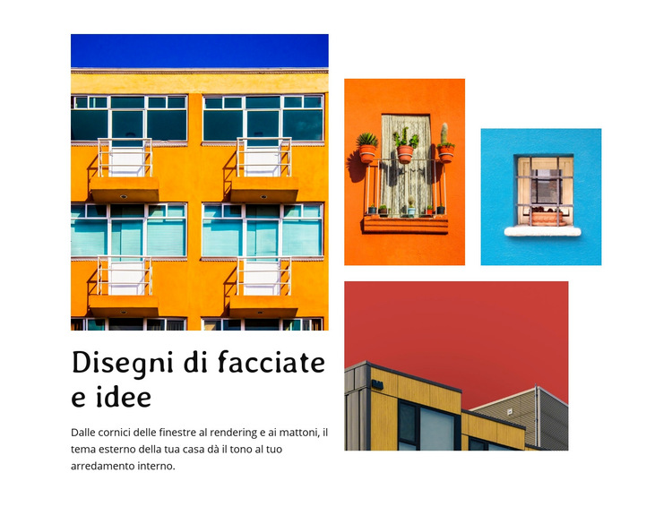 Design fasade Modello di sito Web