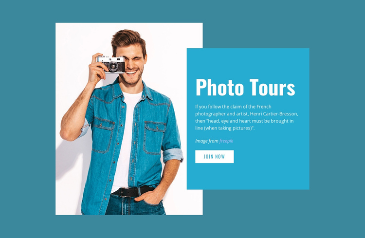  Instagram photography course One Page Template