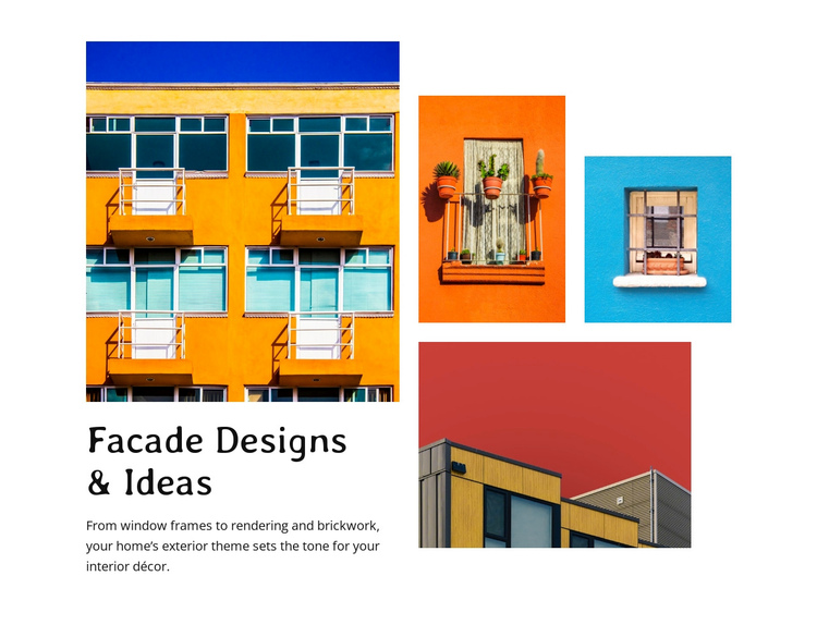 Fasade design One Page Template
