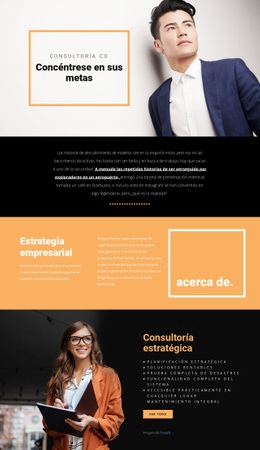 Objetivos Para Las Empresas Modernas - Plantilla HTML5