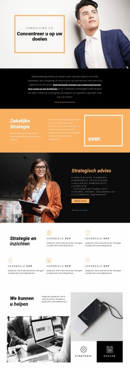 Doelen Voor Moderne Zaken - Aangepast Websiteontwerp