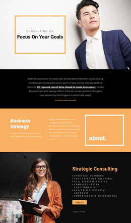 Goals For Modern Business - Personal Website Template