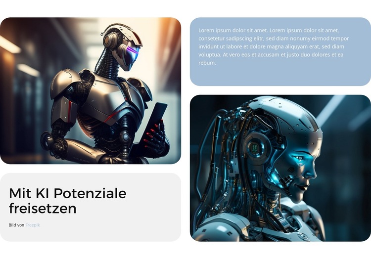 Entwicklung von KI-Modellen Website-Vorlage