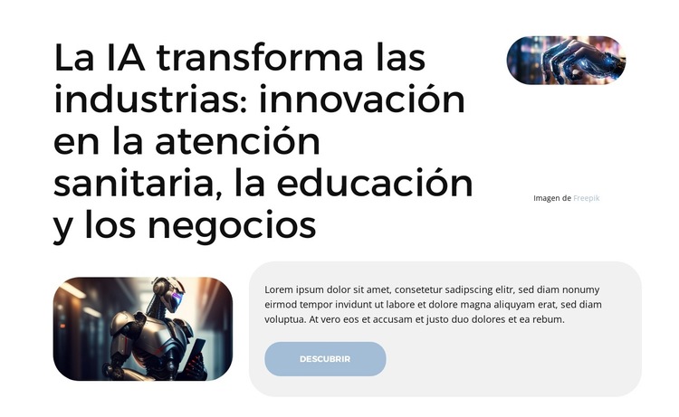 Soluciones de IA preparadas para el futuro Plantilla de sitio web