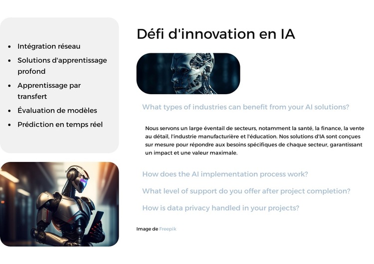 Championnat de modélisation prédictive Modèle de site Web