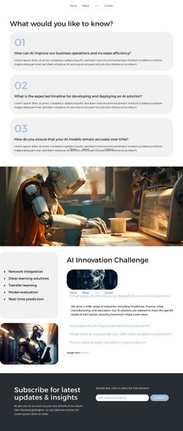 AI Transforming Industries - Drag & Drop Homepage Design