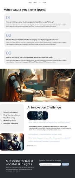 AI Transforming Industries - Html Code Example by Nicepage