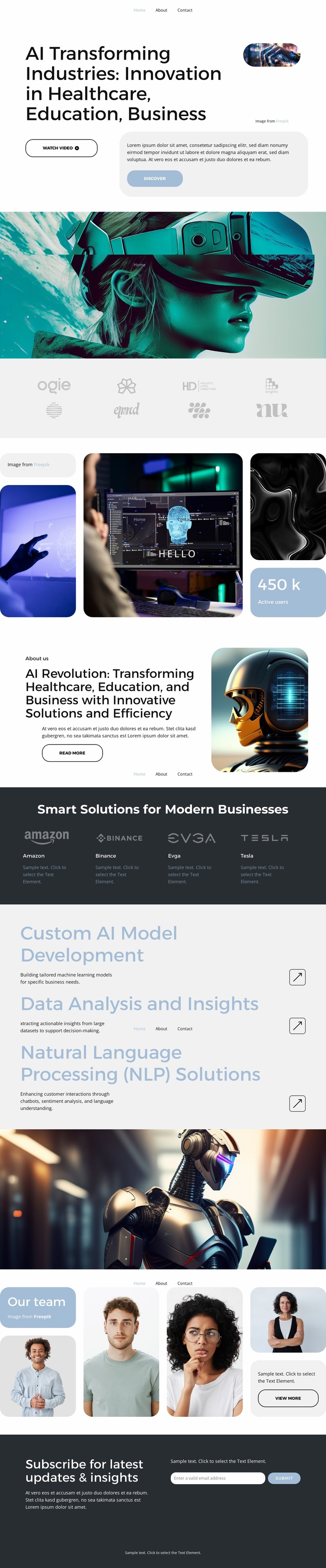 AI Solutions Html Website Builder