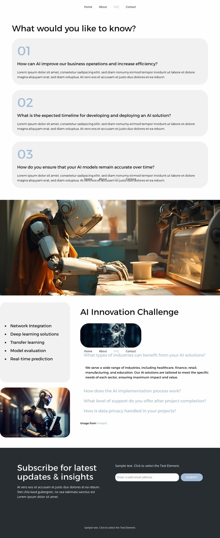 AI Transforming Industries Html Website Builder