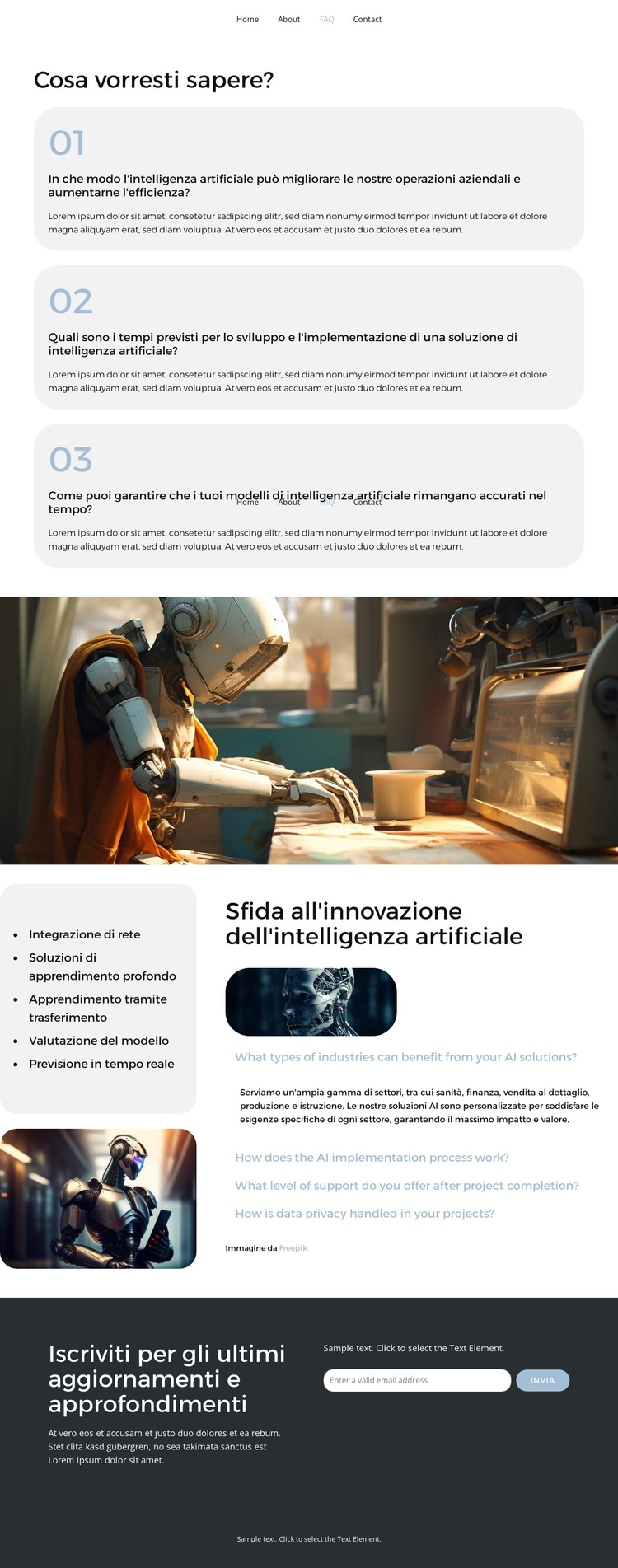 L'intelligenza artificiale trasforma le industrie Modello CSS