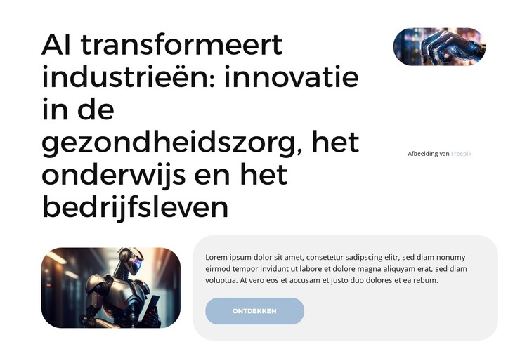 Toekomstbestendige AI-oplossingen HTML-sjabloon