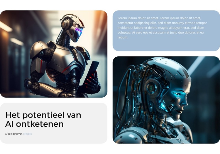 Ontwikkeling van AI-modellen Website sjabloon