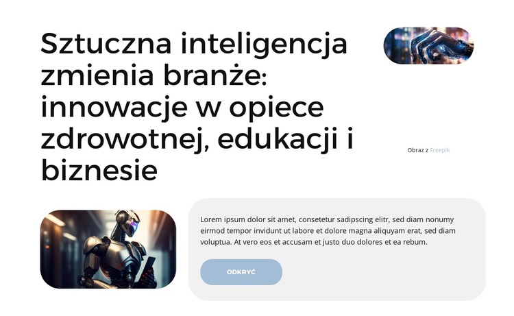 Rozwiązania AI gotowe na przyszłość Motyw WordPress