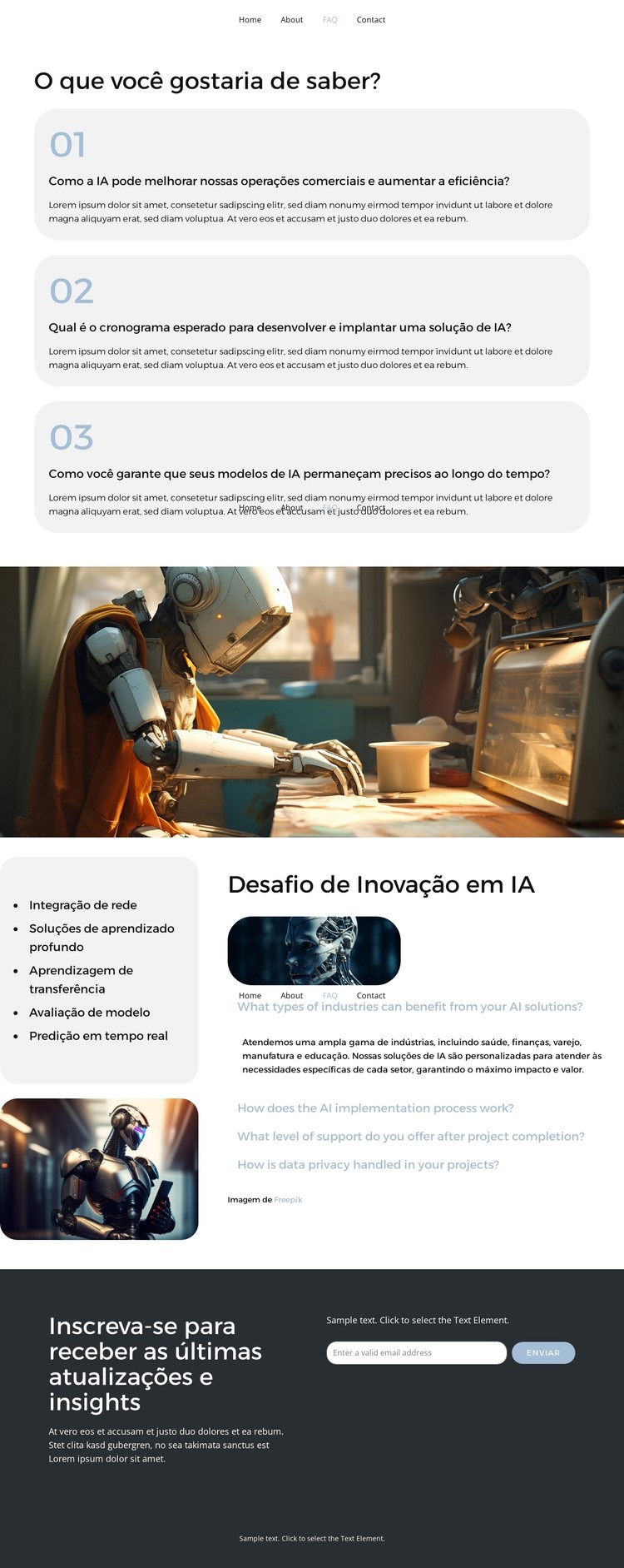 IA transformando indústrias Template CSS