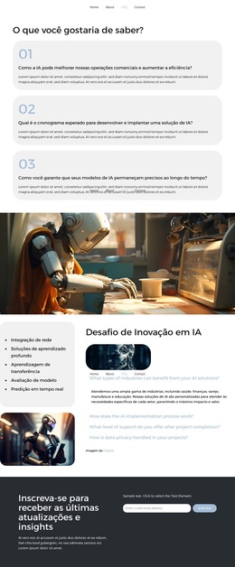 IA Transformando Indústrias - Tema WordPress Fácil De Usar