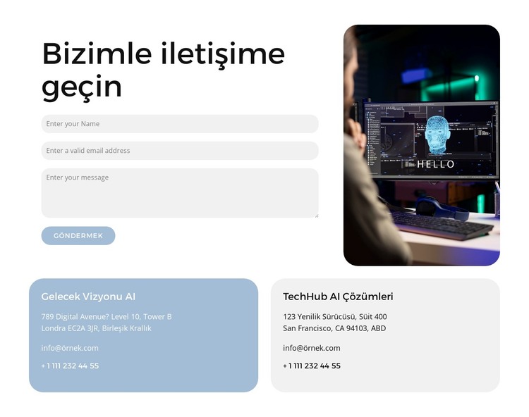 Yapay Zeka İnovasyon Mücadelesi HTML Şablonu