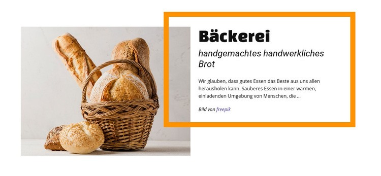 Bäckerei Lebensmittelgeschäft HTML Website Builder