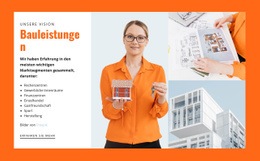 Bau- Und Konstruktionsdienstleistungen – Website-Mockup-Vorlage