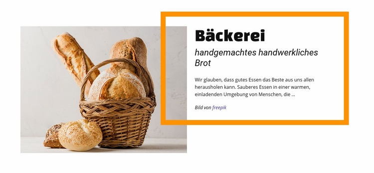 Bäckerei Lebensmittelgeschäft Website-Modell